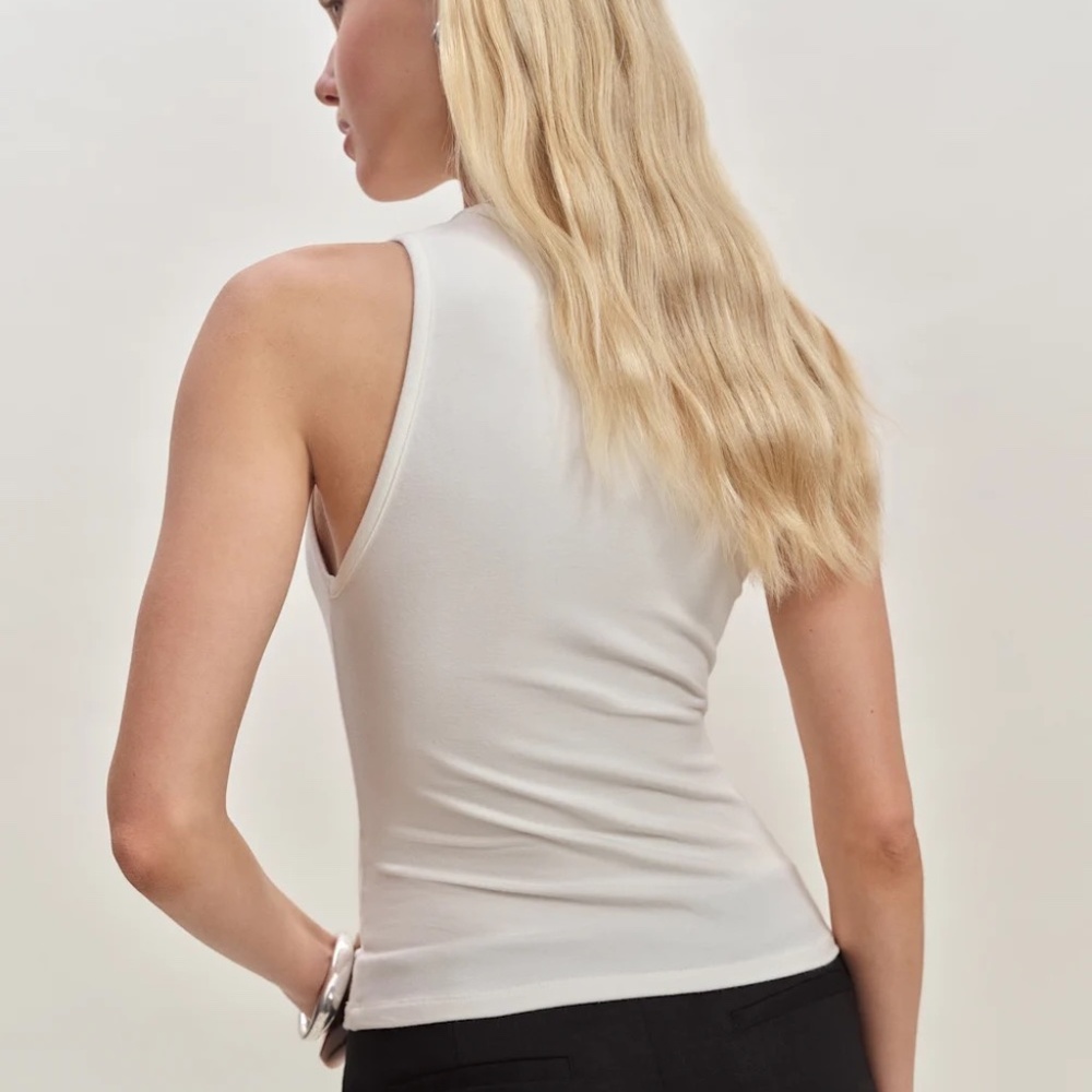 Reformation Archie Knit Top Ivory - Size S - Picture 2 of 2